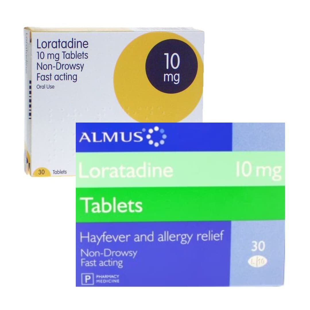 30 Loratadine 10mg Tablets One a Day Hayfever and Allergy Relief