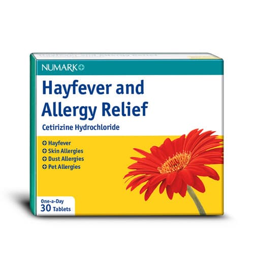 10mg Generic Cetirizine Hay Fever, Pet Allergy Relief Antihistamine (90 Tablets (3x30 Tablets))