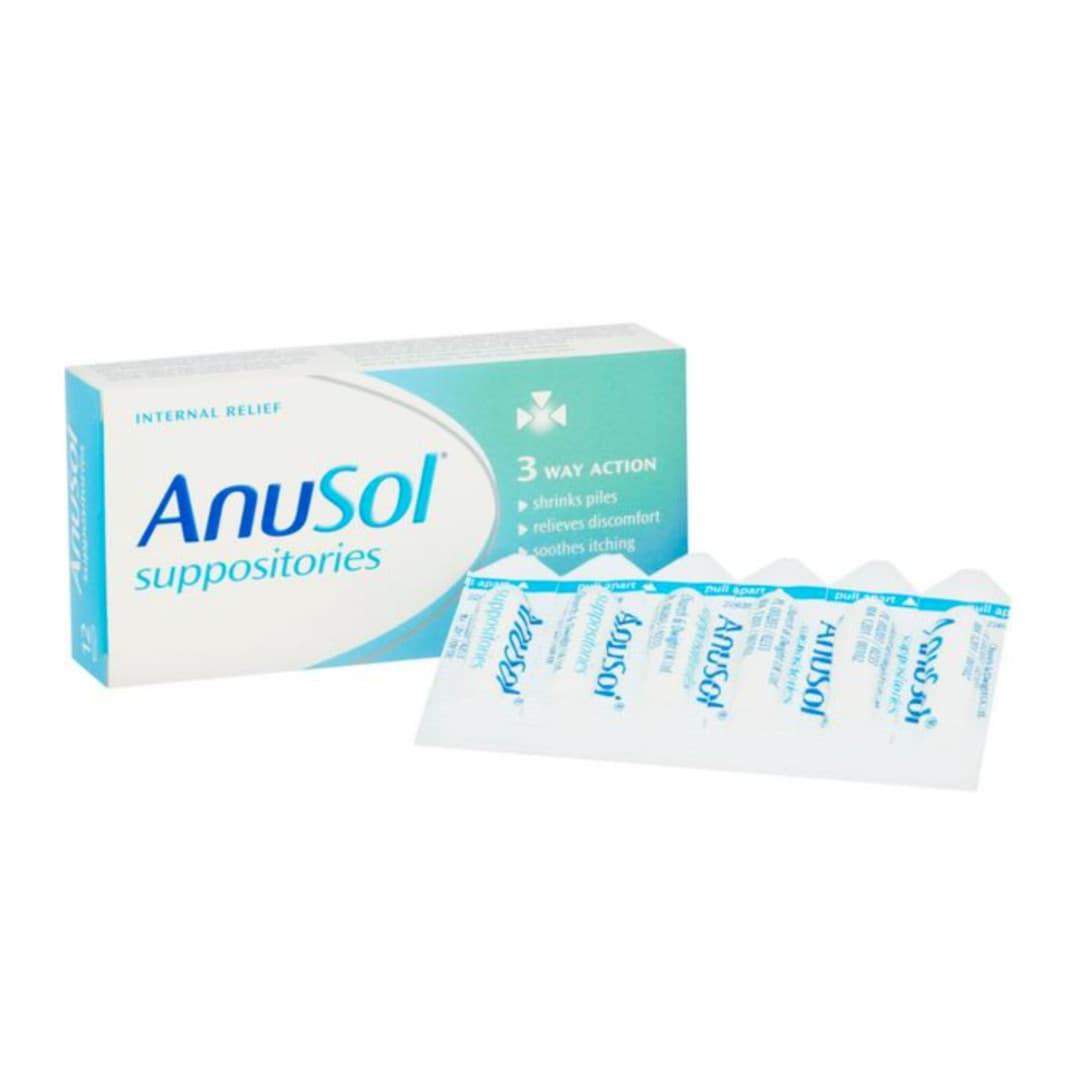 Anusol Suppositories - 3 Way Action (Piles, Hemorrhoids, Anal Itching)