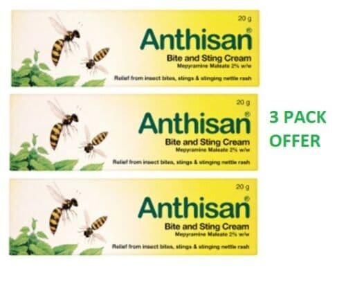 Anthisan Bite and Sting Cream 20g - 3 Pack OFFER