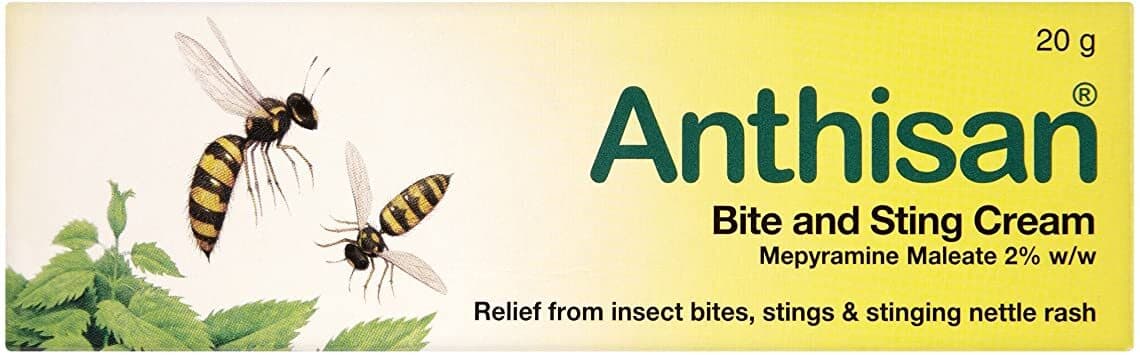 Anthisan Bite and Sting Cream, 20g Insect Sting Relief Antihistamine