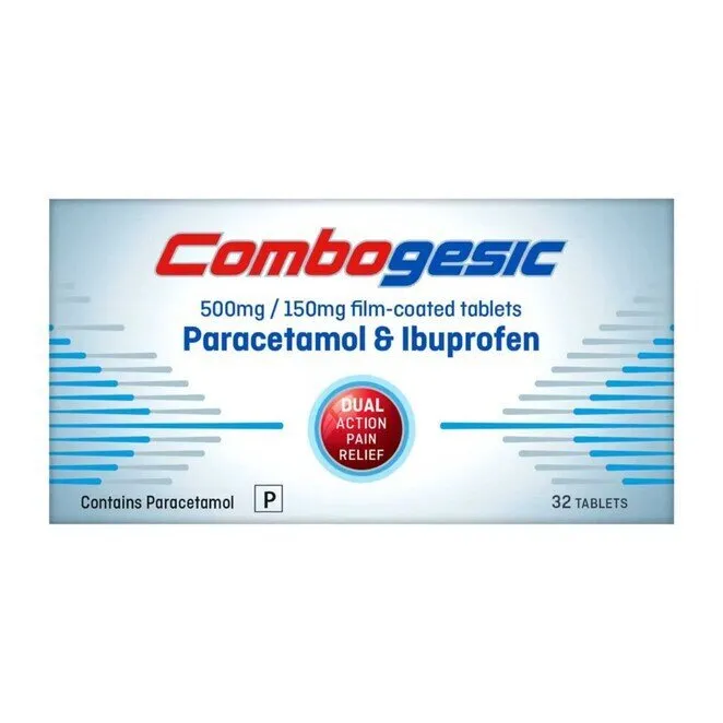 Combogesic Paracetamol & Ibuprofen 32 Tablets | Dual Action Pain Relief