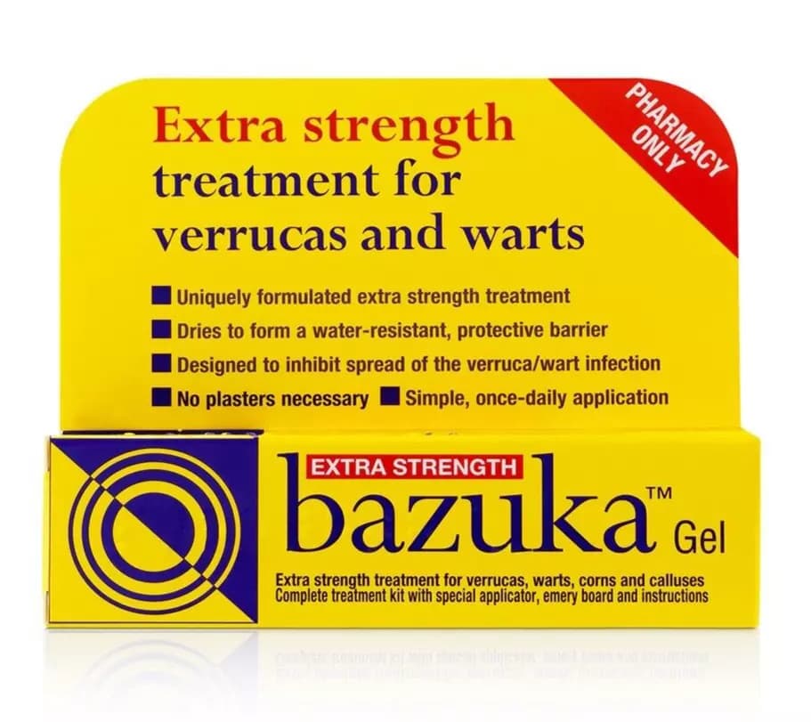 Bazuka Extra Strength Gel - Verruca, Warts, Corns Remover Salicylic Acid 5g