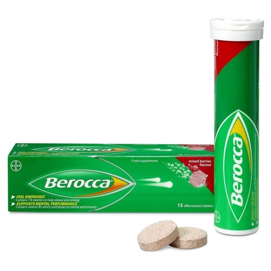 Berocca Energy Mixed Berries Flavoured Effervescent 15 Tablets