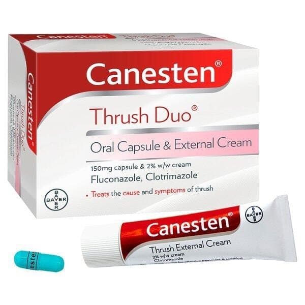 Canesten Thrush Duo 150mg - Oral Capsule (Tablet) & Cream w/w READ DESCRIPTION