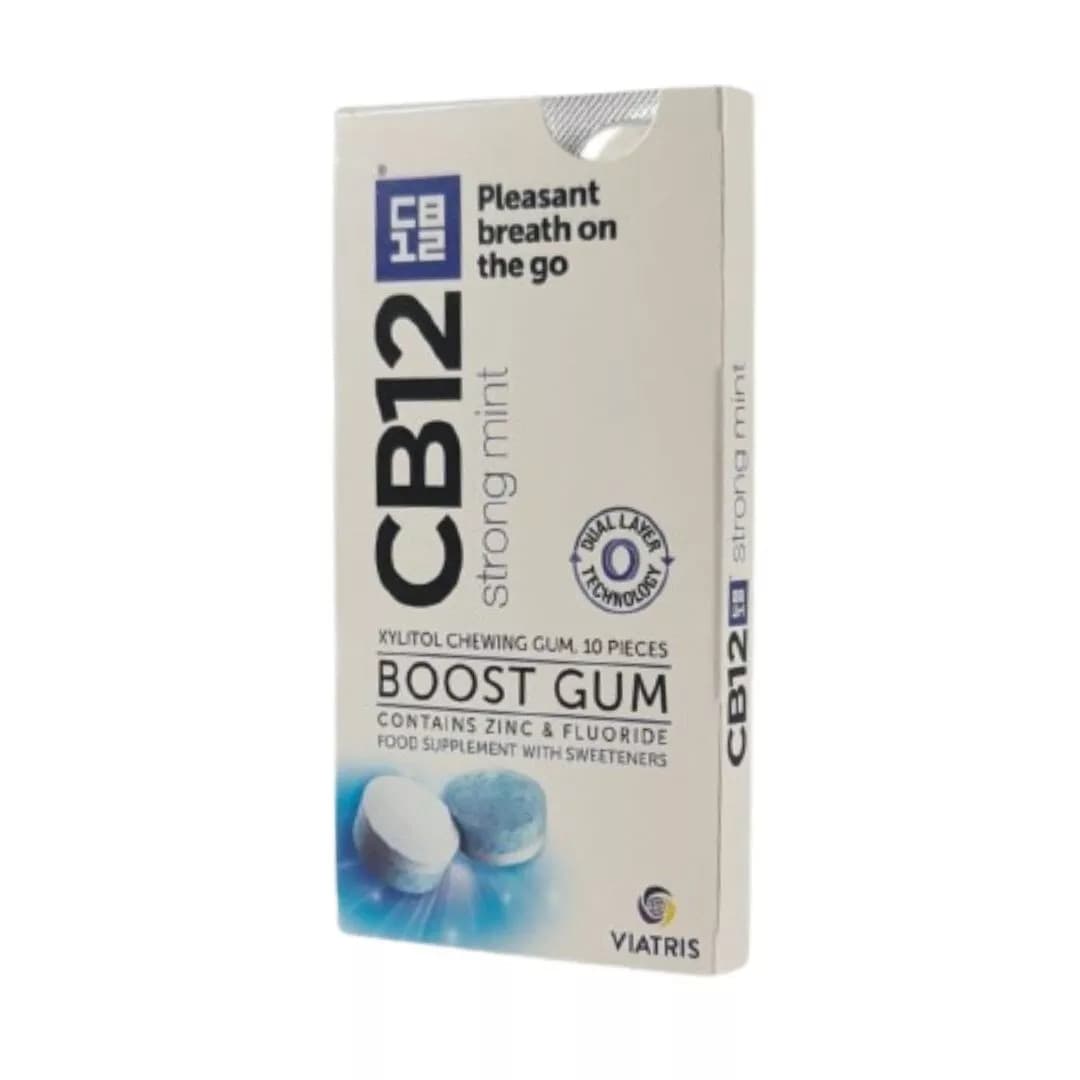 CB12 Boost Sugar Free Strong Mint Chewing Gum - 10 Pieces Of Gum