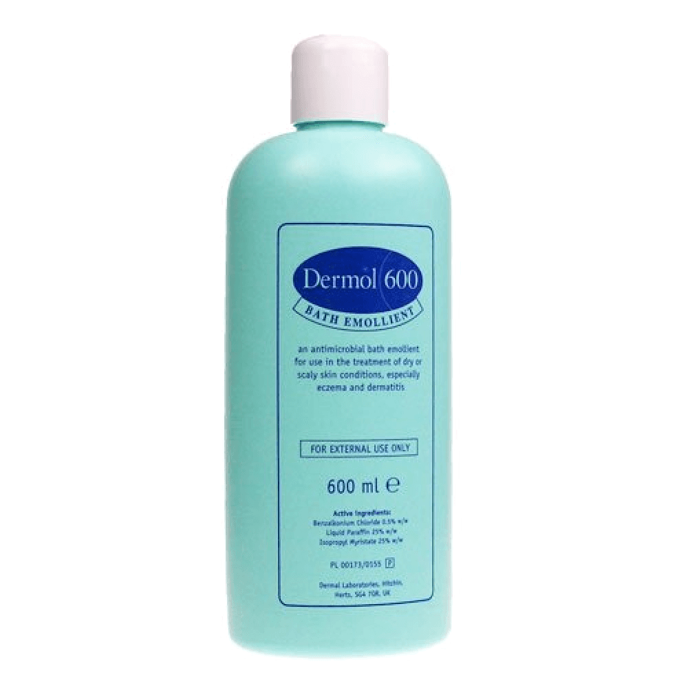 Dermol 600 - Bath Emollient for Eczema and Dermatitis - 600ml Pharmacy stock