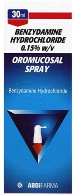 DIFFLAM GENERIC - Benzydamine Hydrochloride 0.15% Throat Spray 30ml(BRANDS VARY)