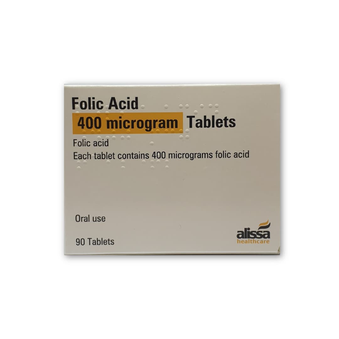 Folic Acid 400mcg Tablets 90 Tablets(Brands May Vary)