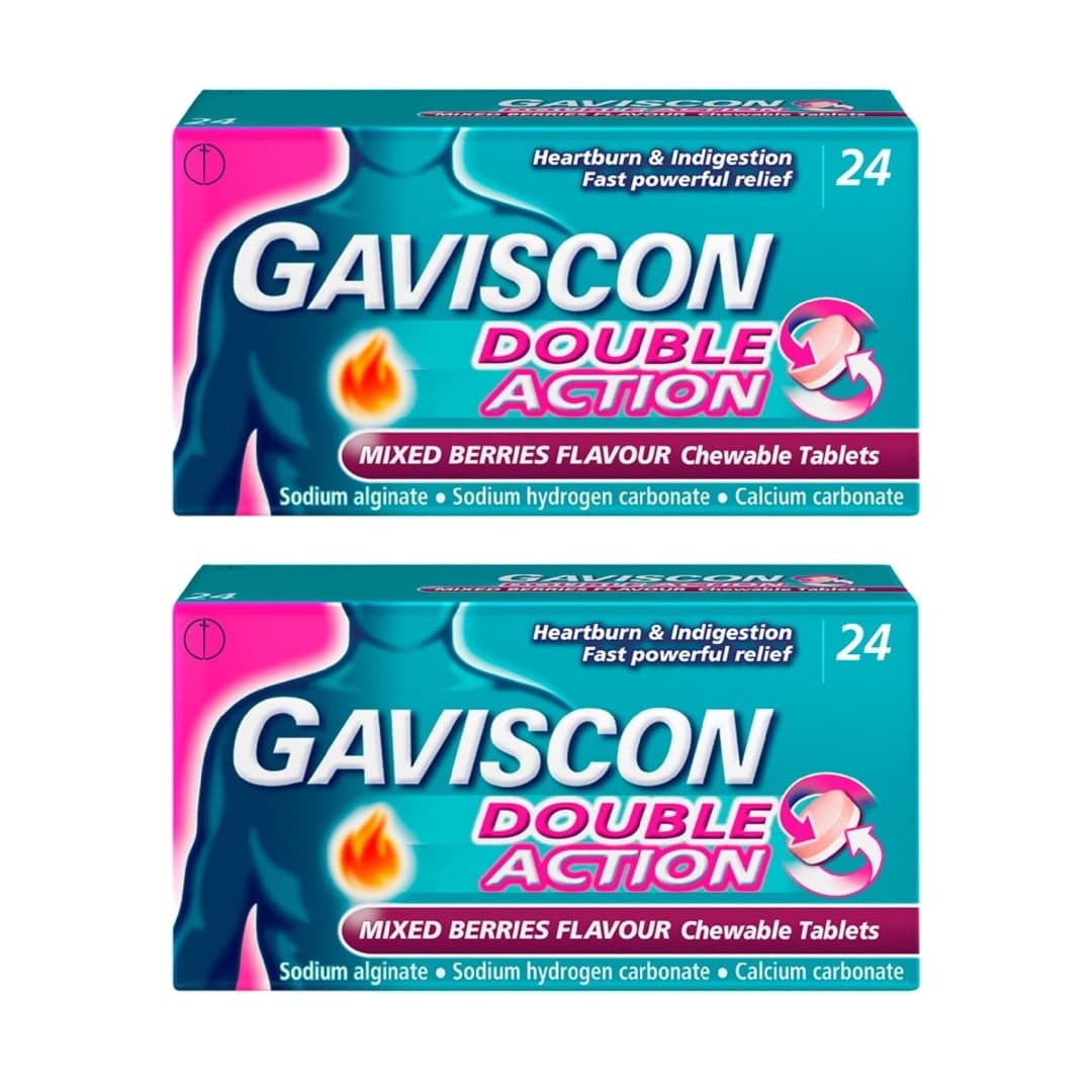 Gaviscon - Double Action - Mixed Berries - 24 x 2 TABLETS