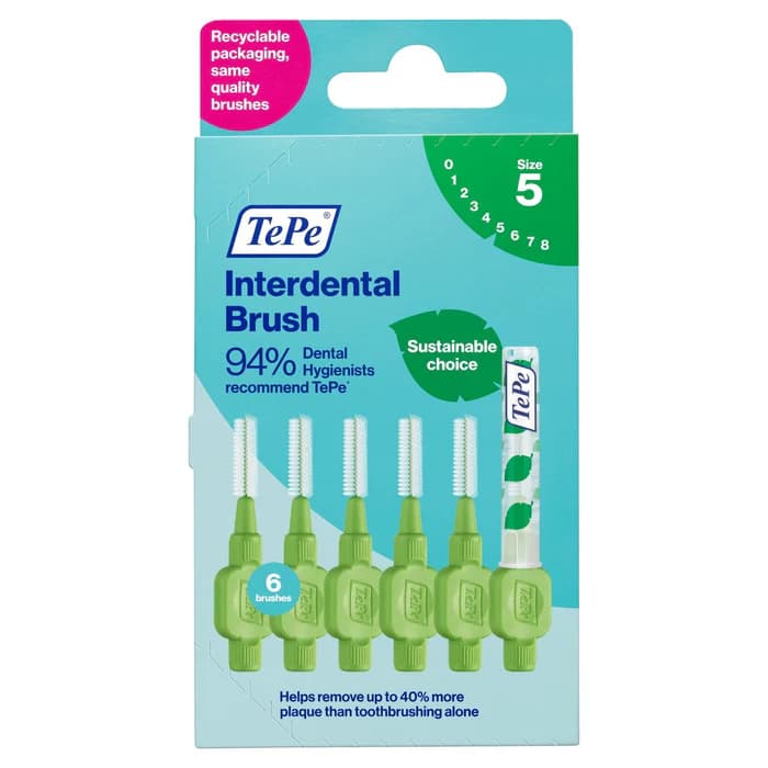 TePe Angle Interdental Brushes Green - 6 Pack