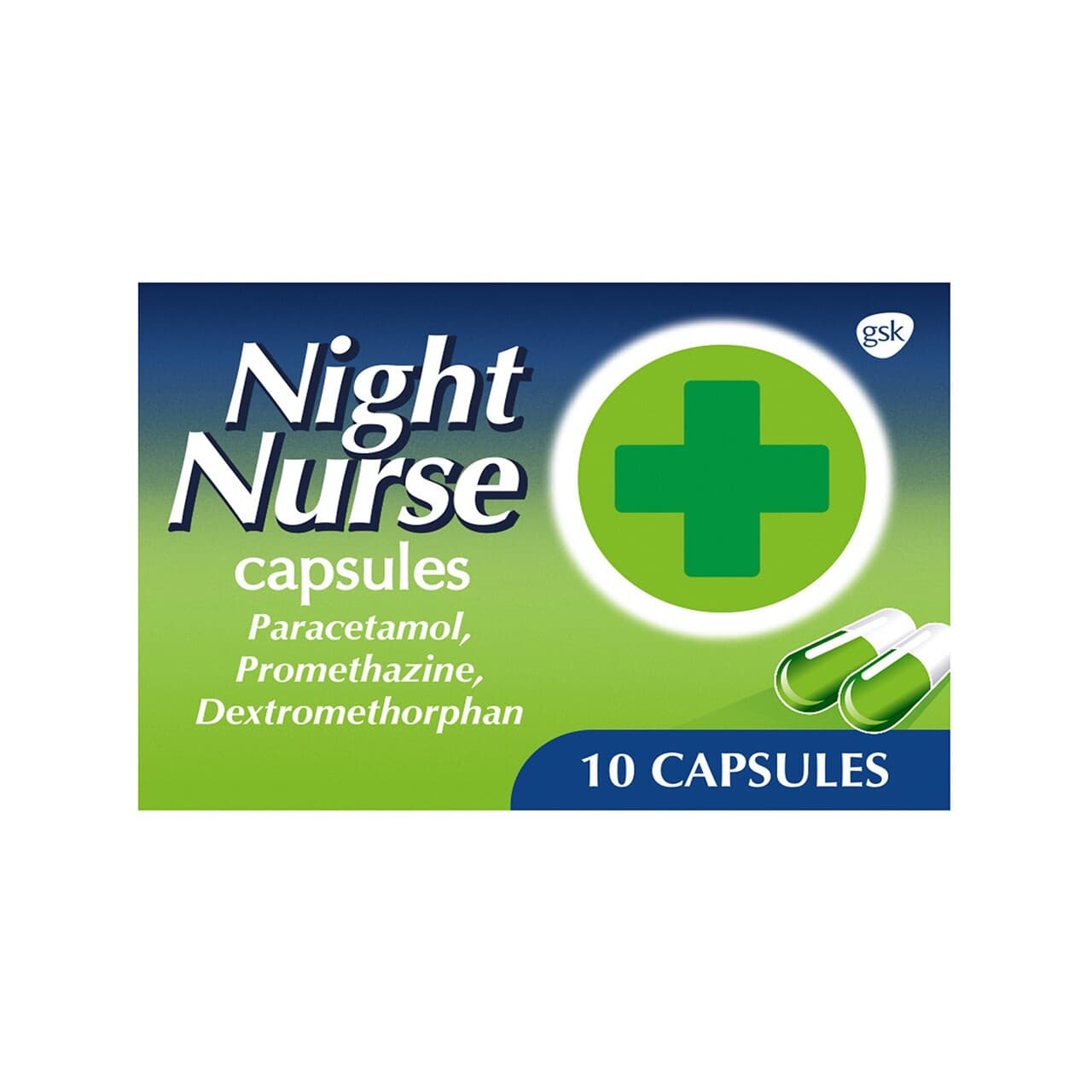 Night Nurse x10 Capsules All in One for Cold/Flu Relief ( Max 1 Box )