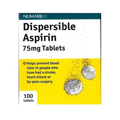 Numark Aspirin 75mg Dispersible Tablets 100