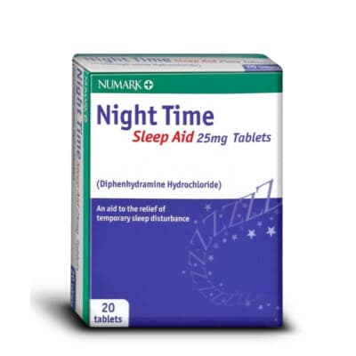 Numark Sleep Aid Tablets 25MG x 20 - FAST DELIVERY - MAX TWO BOXES PER MONTH)