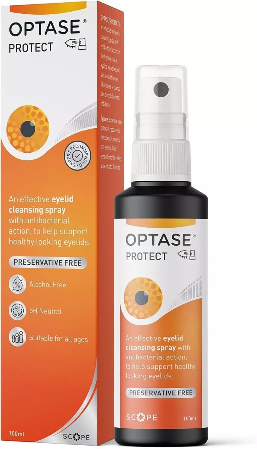 Optase Protect Cleansing Eye Spray Antibacterial Preservative Free 100ml