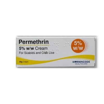 Permethrin 5% Cream for Scabies and Crab Lice 30g (Lyclear generic alternative)