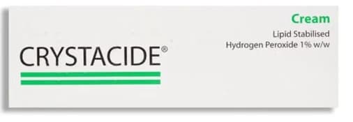 Crystacide Cream 30g – Antiseptic Hydrogen Peroxide Cream for Minor Skin Infections
