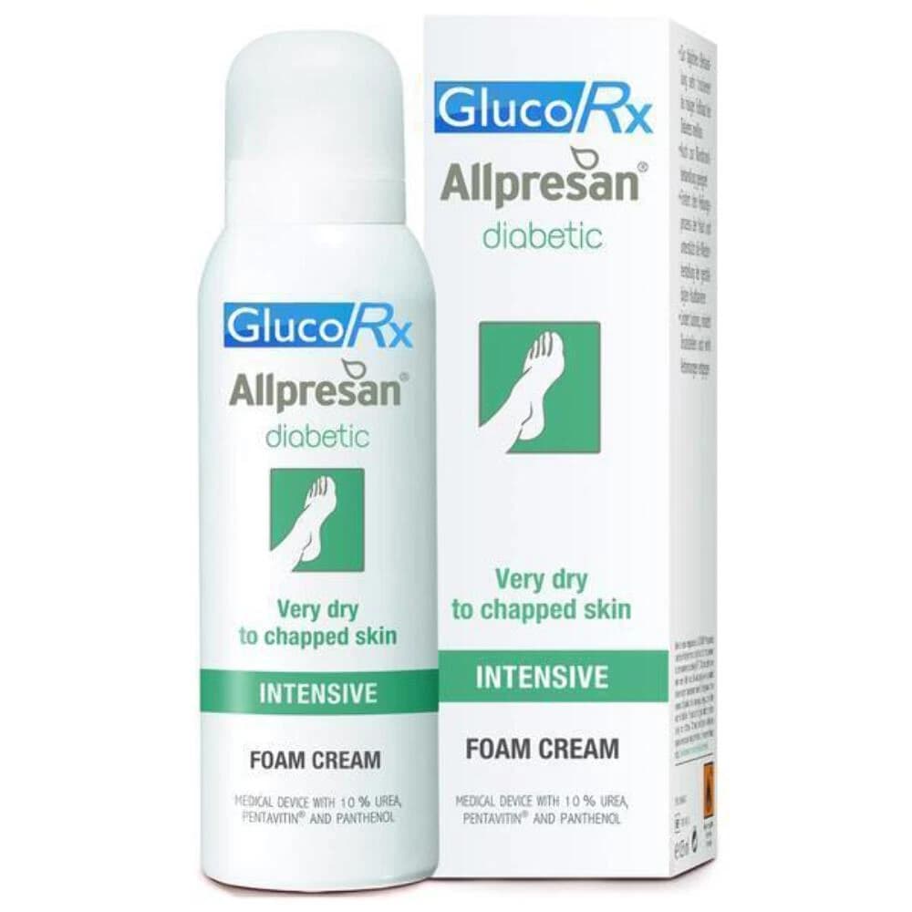 GlucoRx Allpresan Diabetic Intensive Foam Cream 125ml – Intensive Care for Very Dry & Chapped Diabetic Skin