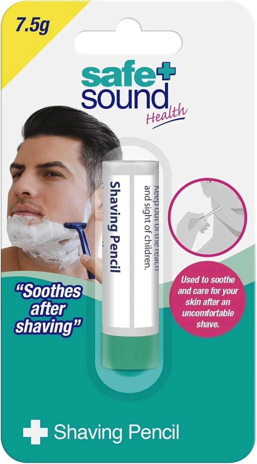Safe & Sound Styptic Pencil 7.5g Stops Bleeding & Soothes After Shaving