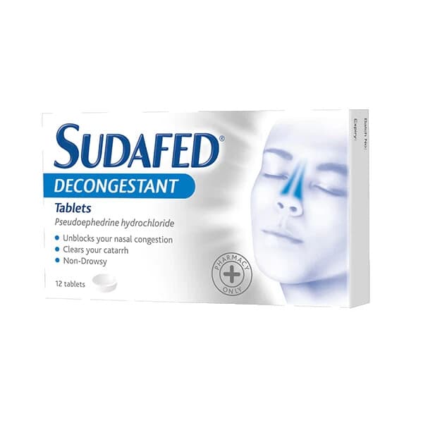 Sudafd Decongestant Tablets 12