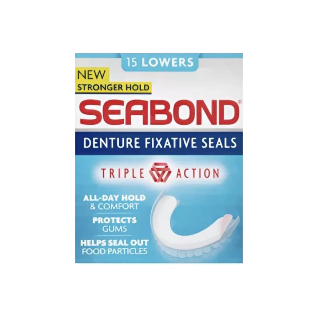 Super Ultra Denture Fixative Seals Soft Adhesive Cushion (15 LOWERS)