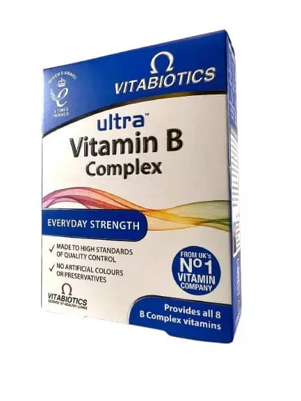 Vitabiotics Ultra Vit B Complex Provides All 8 B Complex Vitamins - 60 Tablets
