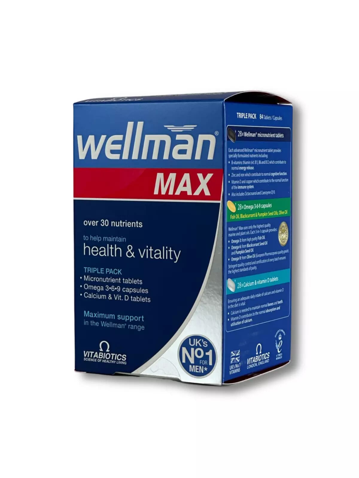 Vitabiotics - Wellman Max - Health & Vitality - 84 Tablets