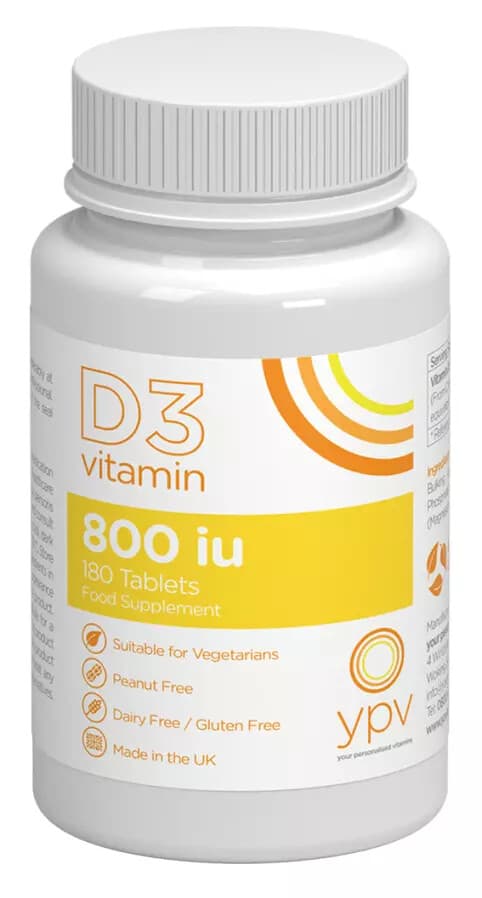 Vitamin D3 800IU 180 CAPSULES Immune and Bone Support ,Daily Dose